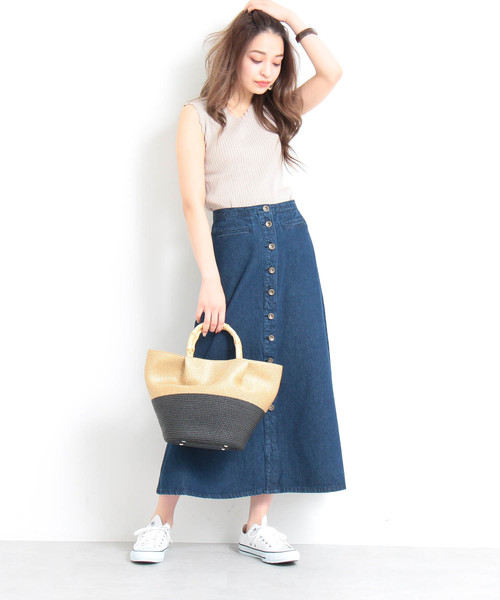 N.(N. Natural Beauty Basic)(エヌエヌナチュラルビューティーベーシック)の「バンブーハンドルカゴトートバッグ(トートバッグ・レディース・ベージュ/ベージュ系その他・フリ-)」の6枚目の写真