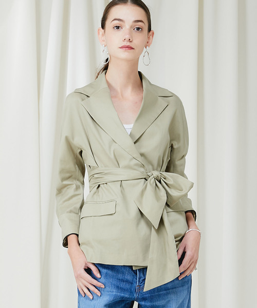 STUDIOUS（ステュディオス）の「【CITY】ウォッシャブル リネンジャケット（テーラードジャケット・レディース・ホワイト/ベージュ/グリーン・36/38）」の2枚目の写真