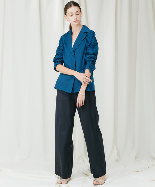 STUDIOUS（ステュディオス）の「【CITY】ウォッシャブル リネンジャケット（テーラードジャケット・レディース・ホワイト/ベージュ/グリーン・36/38）」の8枚目の写真