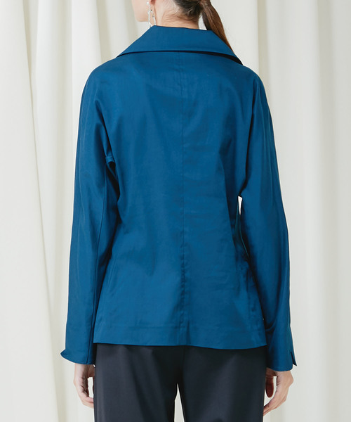 STUDIOUS（ステュディオス）の「【CITY】ウォッシャブル リネンジャケット（テーラードジャケット・レディース・ホワイト/ベージュ/グリーン・36/38）」の12枚目の写真