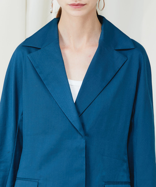 STUDIOUS（ステュディオス）の「【CITY】ウォッシャブル リネンジャケット（テーラードジャケット・レディース・ホワイト/ベージュ/グリーン・36/38）」の13枚目の写真