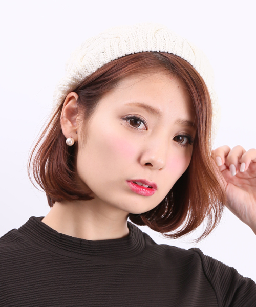 WEGO（ウィゴー）の「WEGO/コットンベレー帽（ハンチング/ベレー帽・レディース・オフホワイト/ブラック/ネイビー/レッド・FREE）」の2枚目の写真