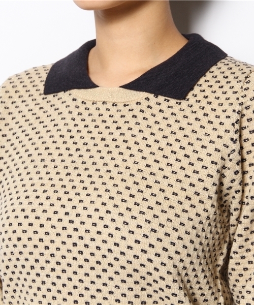 Kastane（カスタネ）の「【Kastane】襟付きニットPO（ニット/セーター・レディース・ベージュ/ミント/ネイビー・FREE）」の8枚目の写真