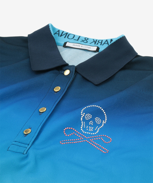 MARK & LONA（マークアンドロナ）の「Ombre Gage Polo | WOMEN（ポロシャツ・レディース・オレンジ/ネイビー・38/36/40）」の9枚目の写真