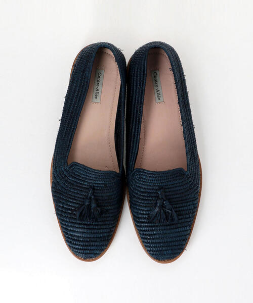 [新品・未使用]コントレアレ ラフィア タッセルスリッポン 推しブランドの“解体新書” vol.4 Contre-Allee 丨 SHIPS