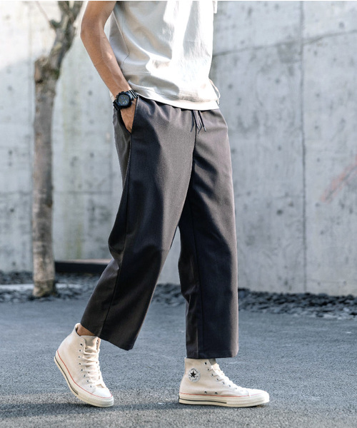 neos(ネオス)の「【neos -sellect design-】接触冷感 ワイド スラックス アンクルパンツ(スラックス・メンズ・ブラック/ブラック×ホワイト/チャコールグレー/ダークグレー/グレー系その他/グレー×ホワイト/ブラウン系その他/ネイビー・MEDIUM/LARGE/X-LARGE)」の13枚目の写真