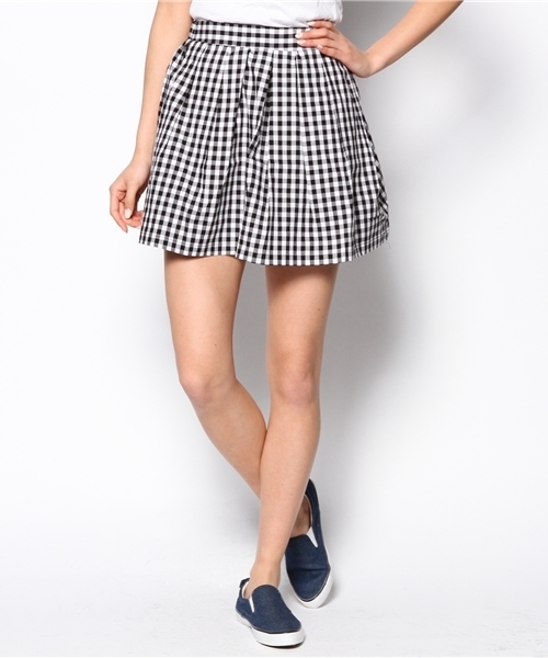 WEGO（ウィゴー）の「WEGO/ギンガムチェックタックスカート（スカート・レディース・ブラック/ブルー・FREE）」の13枚目の写真