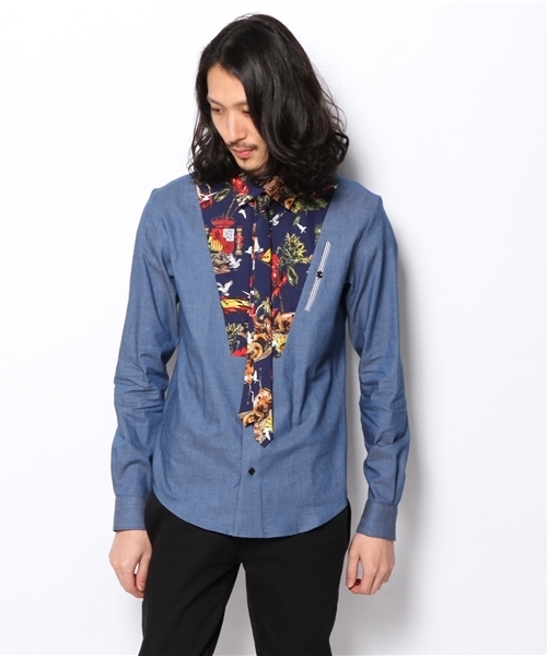 MIDWEST（ミッドウエスト）の「yoshio kubo×MIDWEST 別注タイ付シャツ（シャツ/ブラウス・メンズ・ダークブルー・1/2）」の8枚目の写真