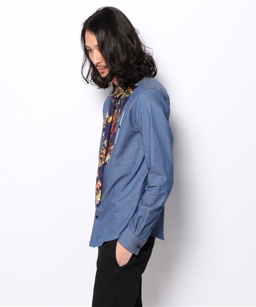 MIDWEST（ミッドウエスト）の「yoshio kubo×MIDWEST 別注タイ付シャツ（シャツ/ブラウス・メンズ・ダークブルー・1/2）」の7枚目の写真