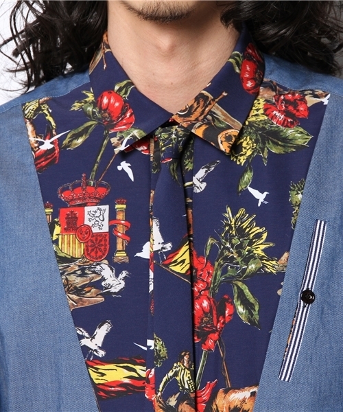 MIDWEST（ミッドウエスト）の「yoshio kubo×MIDWEST 別注タイ付シャツ（シャツ/ブラウス・メンズ・ダークブルー・1/2）」の4枚目の写真