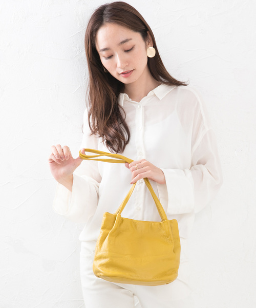 TASINAMI(タシナミ)の「TASINAMI 日本製 2WAY ショルダーバッグ(ショルダーバッグ・レディース・イエロー/サックスブルー/グリーン/チョコ/ネイビー/グレイッシュベージュ/レッド/ホワイト/ブラック・FREE)」の19枚目の写真