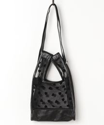 LUDLOW | Mini heart flocked tulle shopping bag w/shoulder(ショルダーバッグ)