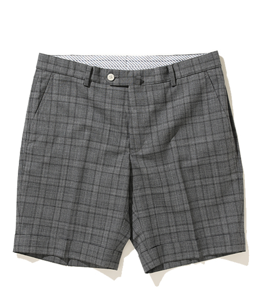 B:MING by BEAMS（ビーミングバイビームス）の「○ビーミング by ビームス / ウォシャブルチェックショーツ（スラックス・メンズ・グレー/ネイビー/その他1・46/48/44）」の2枚目の写真
