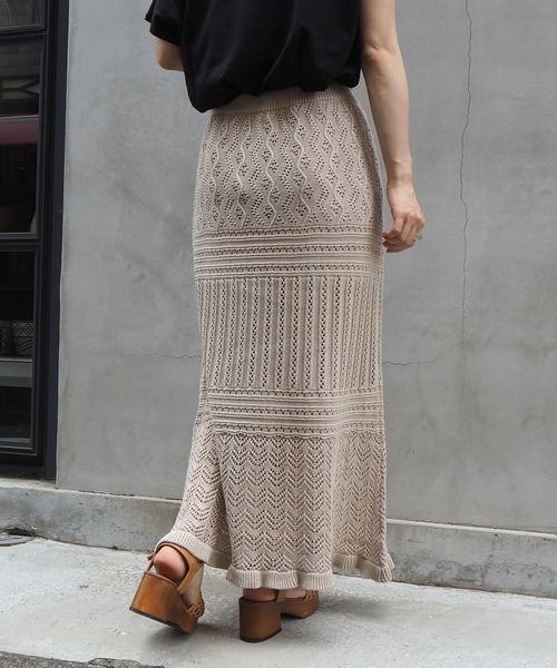 tiptop（ティップトップ）の「【web限定アイテム】透かし編みスカート（スカート・レディース・アイボリー/ブラウン/ベージュ/グリーン・FREE）」の13枚目の写真