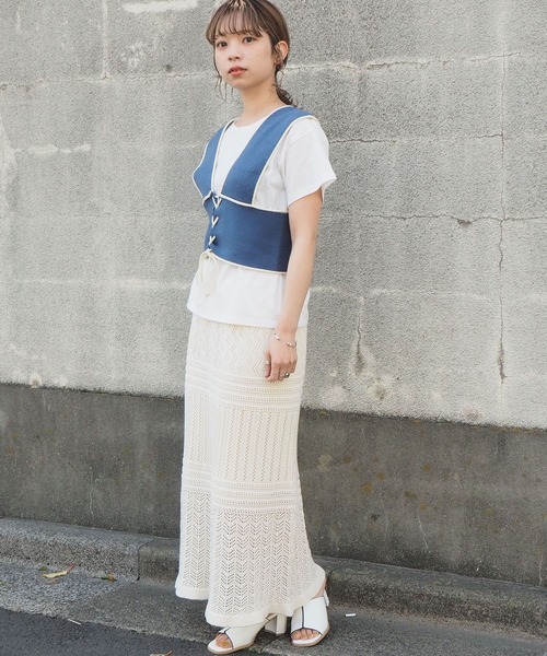 tiptop（ティップトップ）の「【web限定アイテム】透かし編みスカート（スカート・レディース・アイボリー/ブラウン/ベージュ/グリーン・FREE）」の20枚目の写真