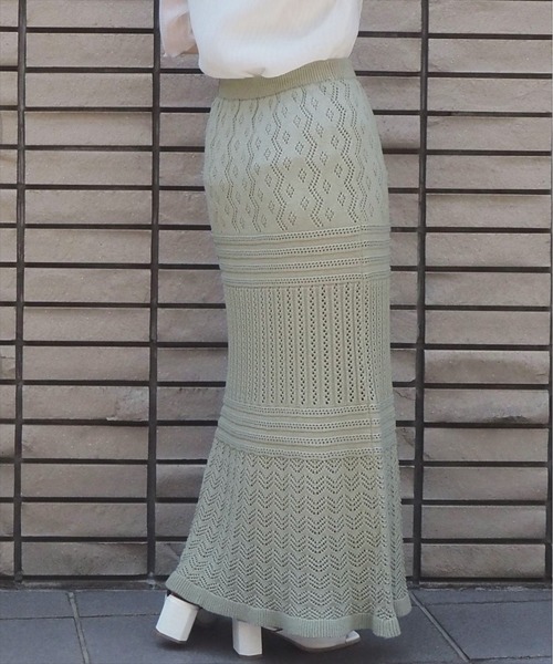 tiptop（ティップトップ）の「【web限定アイテム】透かし編みスカート（スカート・レディース・アイボリー/ブラウン/ベージュ/グリーン・FREE）」の18枚目の写真