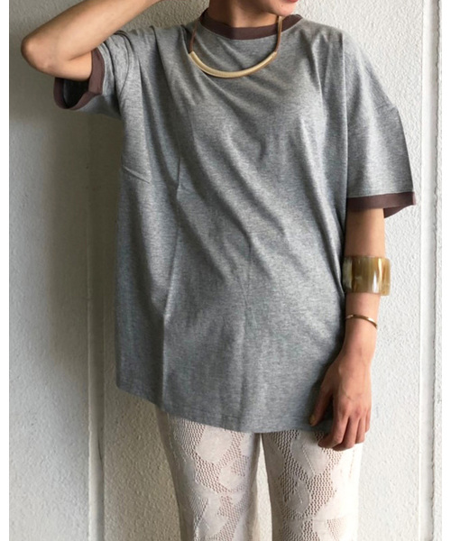 TODAYFUL リンガーTグレー Tシャツ タグ付き TODAYFUL（トゥデイフル）の「リンガーTシャツ（Tシャツ
