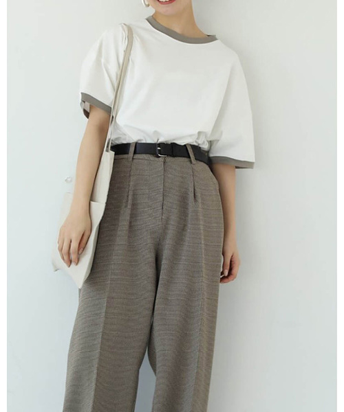 TODAYFUL リンガーTグレー Tシャツ タグ付き TODAYFUL/トゥデイフル】Compact Ringer Tee/コンパクトリンガー