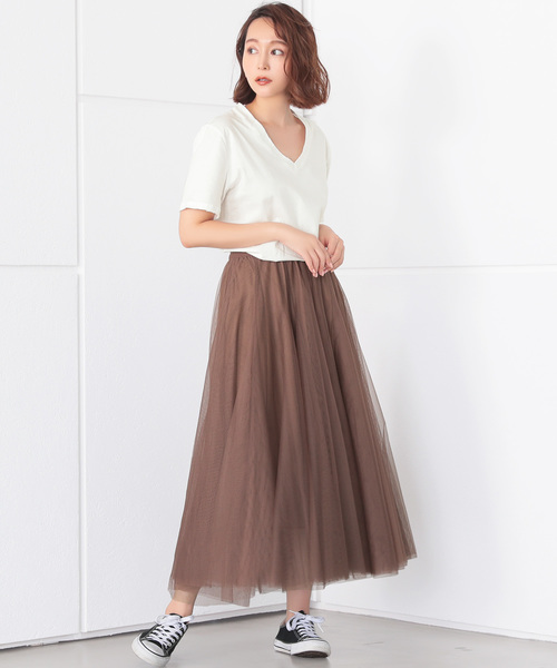 Ninarobe（ニーナローブ）の「[CLOSED] カットオフ加工VネックTシャツ（Tシャツ/カットソー・レディース・ブラック/チャコールグレー/ラベンダー/ホワイト・M）」の11枚目の写真
