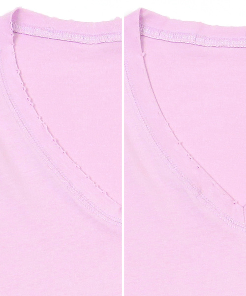 Ninarobe（ニーナローブ）の「[CLOSED] カットオフ加工VネックTシャツ（Tシャツ/カットソー・レディース・ブラック/チャコールグレー/ラベンダー/ホワイト・M）」の15枚目の写真