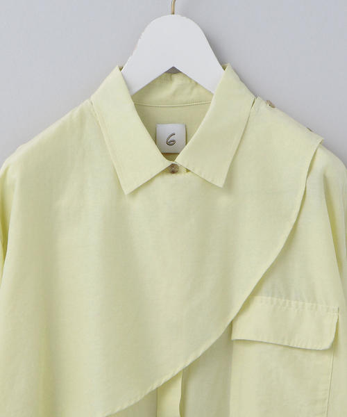 6（ロク）の「＜6(ROKU)＞WASHED SHIRT/シャツ（シャツ/ブラウス