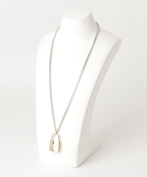 WEGO（ウィゴー）の「WEGO/パドロックロングチェーンネックレス（ネックレス・メンズ・シルバー・FREE）」の3枚目の写真