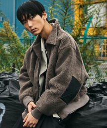 act'm | 【act'm】オーバーサイズ ボアジャケット/ボアブルゾン(ブルゾン)