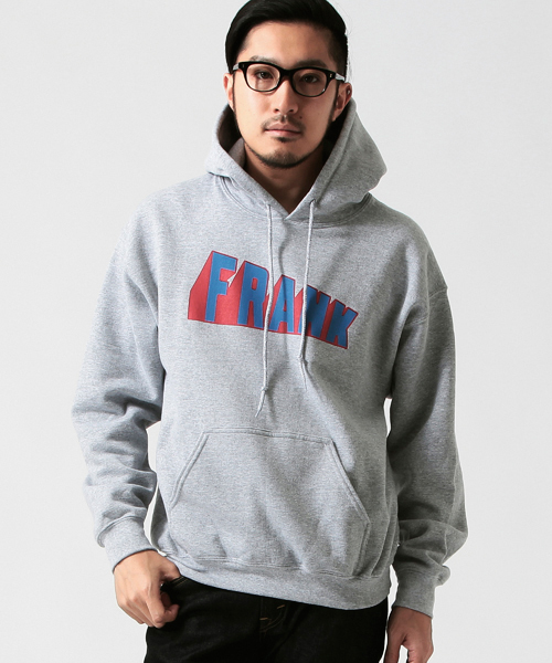 BEAMS T（ビームスティー）の「FRANK / 別注 WORD フードパーカ（パーカー・メンズ・ホワイト/グレー/ネイビー・SMALL/MEDIUM/LARGE/X-LARGE）」の2枚目の写真