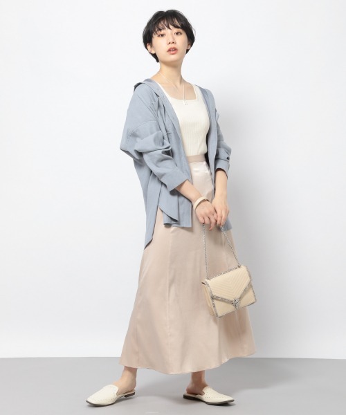 PAGEBOY（ページボーイ）の「サテンセミフレアスカート（スカート・レディース・ブラック/ライトベージュ/ピンク系その他・FREE）」の17枚目の写真