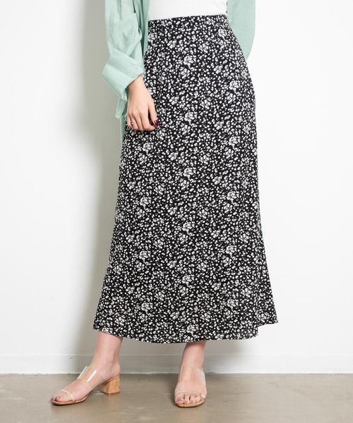 Aunt Marie's（アントマリーズ）の「AUNT MARIE'S 小花柄マーメイドスカート（スカート・レディース・ライトブルー/ブラック・FREE）」の3枚目の写真