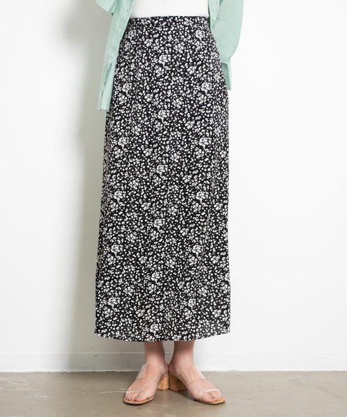 Aunt Marie's（アントマリーズ）の「AUNT MARIE'S 小花柄マーメイドスカート（スカート・レディース・ライトブルー/ブラック・FREE）」の4枚目の写真