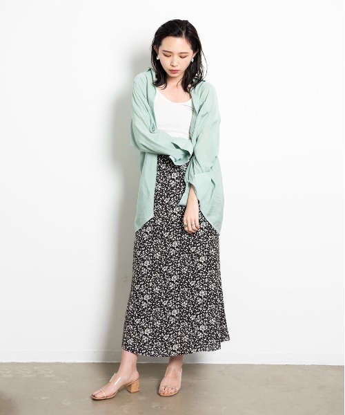 Aunt Marie's（アントマリーズ）の「AUNT MARIE'S 小花柄マーメイドスカート（スカート・レディース・ライトブルー/ブラック・FREE）」の9枚目の写真