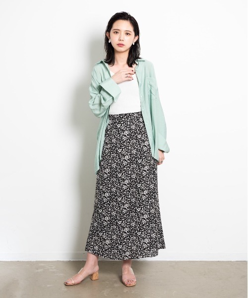 Aunt Marie's（アントマリーズ）の「AUNT MARIE'S 小花柄マーメイドスカート（スカート・レディース・ライトブルー/ブラック・FREE）」の10枚目の写真