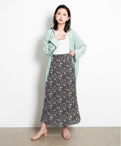 Aunt Marie's（アントマリーズ）の「AUNT MARIE'S 小花柄マーメイドスカート（スカート・レディース・ライトブルー/ブラック・FREE）」の11枚目の写真