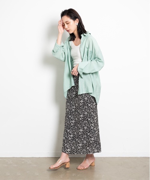 Aunt Marie's（アントマリーズ）の「AUNT MARIE'S 小花柄マーメイドスカート（スカート・レディース・ライトブルー/ブラック・FREE）」の12枚目の写真