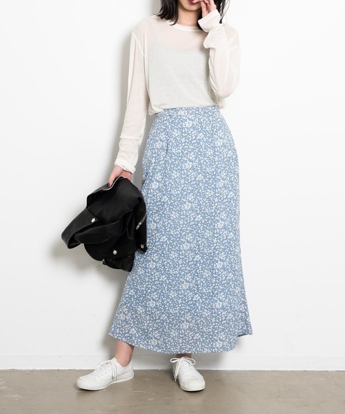 Aunt Marie's（アントマリーズ）の「AUNT MARIE'S 小花柄マーメイドスカート（スカート・レディース・ライトブルー/ブラック・FREE）」の18枚目の写真