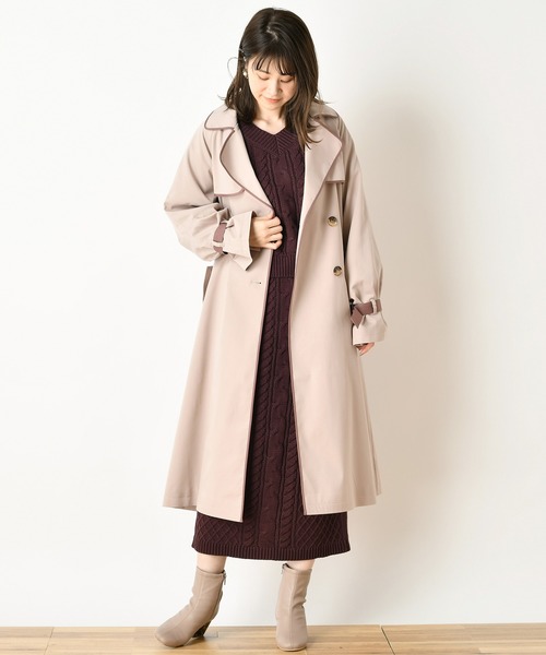 one after another NICE CLAUP(ワンアフターアナザーナイスクラップ)の「コルセット付き配色トレンチコート(トレンチコート・レディース・ベージュ/カーキ・FREE)」の16枚目の写真