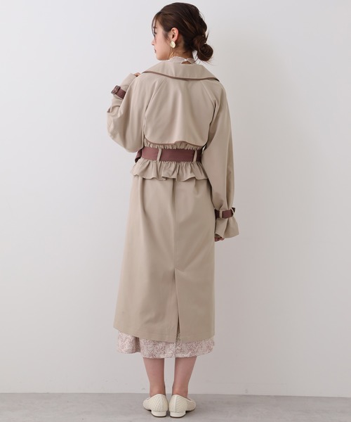 one after another NICE CLAUP(ワンアフターアナザーナイスクラップ)の「コルセット付き配色トレンチコート(トレンチコート・レディース・ベージュ/カーキ・FREE)」の12枚目の写真