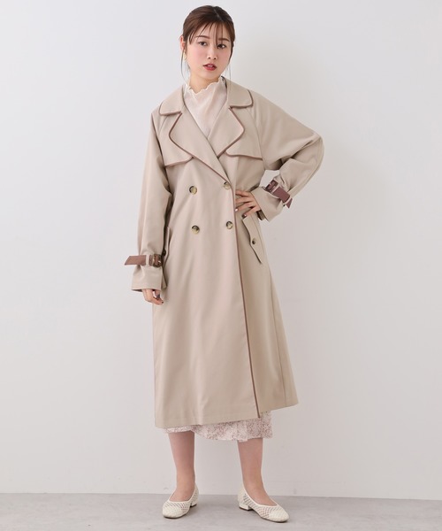 one after another NICE CLAUP(ワンアフターアナザーナイスクラップ)の「コルセット付き配色トレンチコート(トレンチコート・レディース・ベージュ/カーキ・FREE)」の15枚目の写真