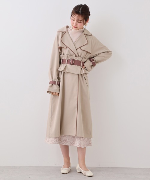 one after another NICE CLAUP(ワンアフターアナザーナイスクラップ)の「コルセット付き配色トレンチコート(トレンチコート・レディース・ベージュ/カーキ・FREE)」の19枚目の写真