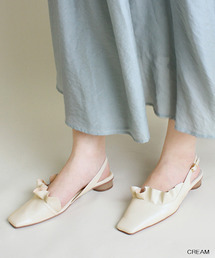 RANDA | ラッフルスクエアトゥパンプス(パンプス)