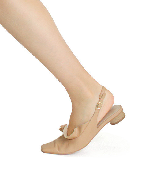 RANDA（ランダ）の「ラッフルスクエアトゥパンプス（パンプス・レディース・ブラック/クリーム/ピンク・S/LL/M/L）」の8枚目の写真