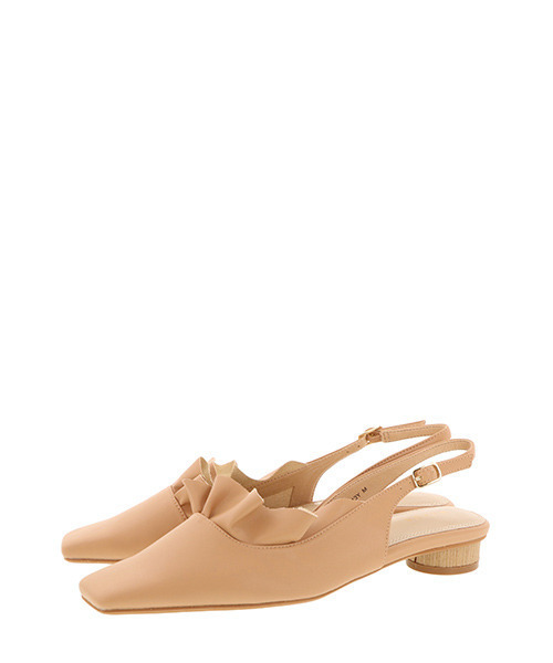 RANDA（ランダ）の「ラッフルスクエアトゥパンプス（パンプス・レディース・ブラック/クリーム/ピンク・S/LL/M/L）」の10枚目の写真