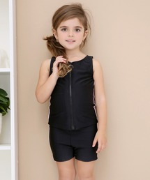 Lace Ladies（レースレディース）の「女児 前ジッパー 袖無し セパレート スクール水着 ガールズ（水着）」