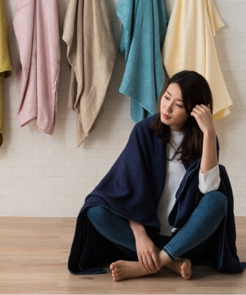 EMOOR(エムール)の「SA.LA.LI. (さらり)ソフト涼感タオルケット/シングル ナチュふわ タオル寝具 シリーズ(寝具・レディース・アクア/アイボリー/ネイビー・FREE)」の10枚目の写真