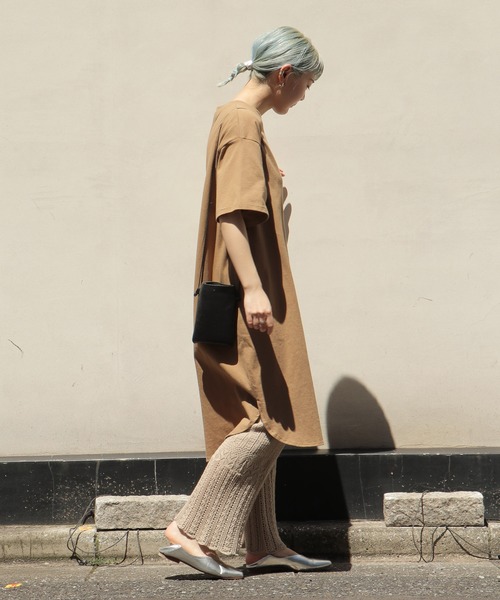 notch.（ノッチ）の「ロングビッグＴシャツ（Tシャツ/カットソー・レディース・ベージュ/ブラック/オフホワイト/ブラウン・M）」の4枚目の写真