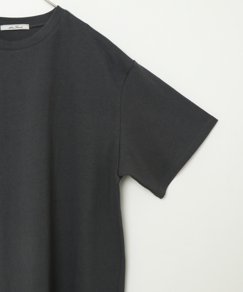 notch.（ノッチ）の「ロングビッグＴシャツ（Tシャツ/カットソー・レディース・ベージュ/ブラック/オフホワイト/ブラウン・M）」の9枚目の写真