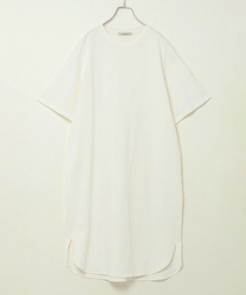 notch.（ノッチ）の「ロングビッグＴシャツ（Tシャツ/カットソー・レディース・ベージュ/ブラック/オフホワイト/ブラウン・M）」の6枚目の写真