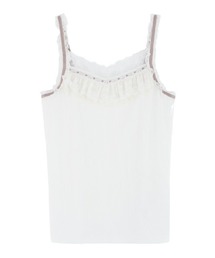 axes femme | チュール×レース重ねキャミ(キャミソール)