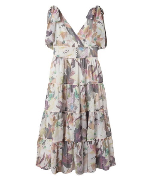 【新品】エイミーイストワール Grace flowerリボン夏 ワンピース eimy istoire（エイミーイストワール）の「Grace flowerリボン